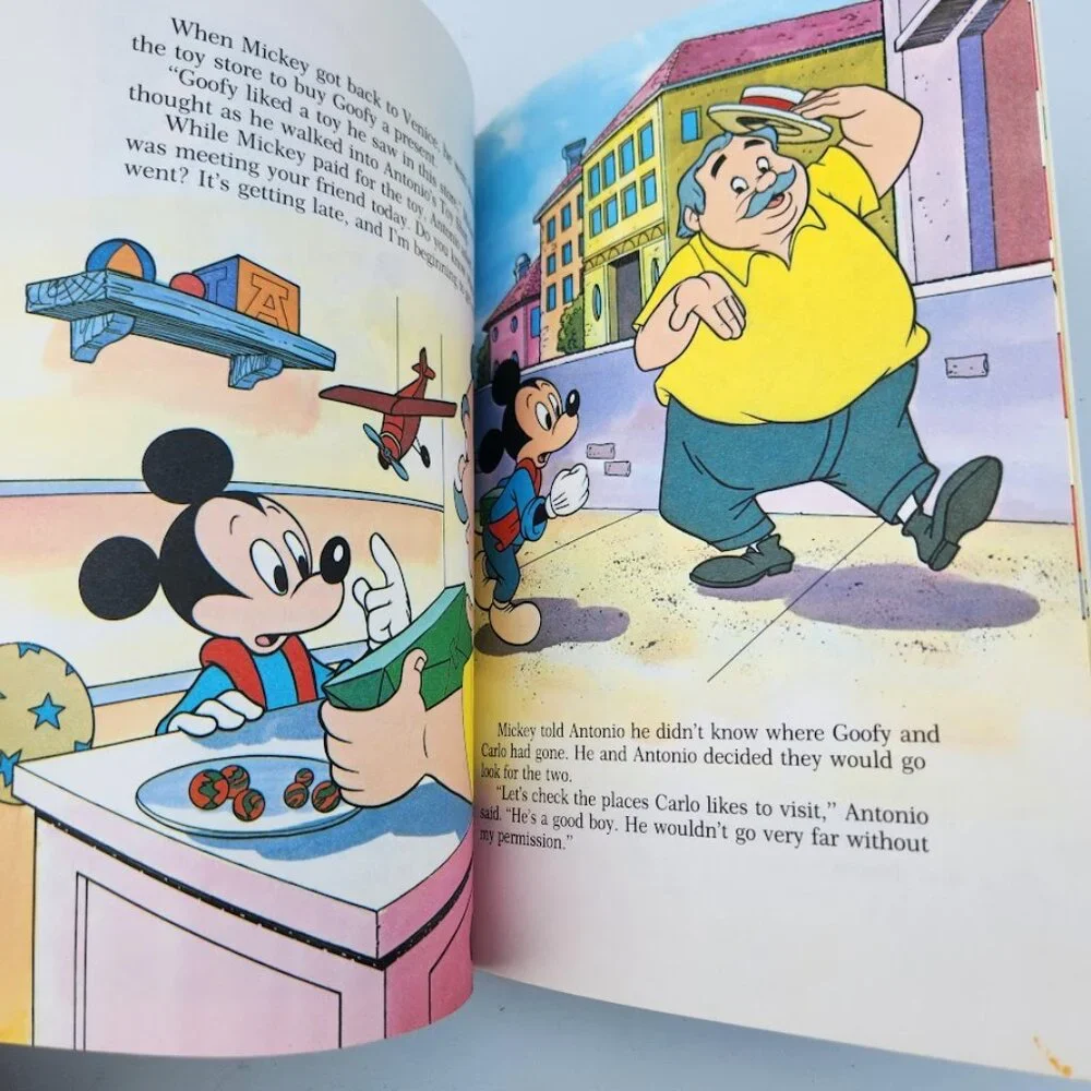 VINTAGE Disney Children's Book Bundle Goofy Small World Library 1980s Books Mick
